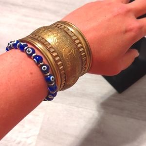 Lucky Elephant Statement Bangle Brass